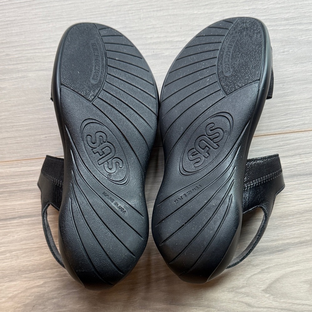 SAS Women's Nudu Black Embellished Strap Sandals Size 7 - Picture 6 of 6